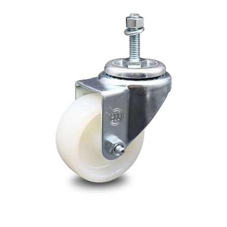 Service Caster 3 Inch Nylon Wheel Swivel 10mm Threaded Stem Caster SCC-TS20S314-NYS-M1015